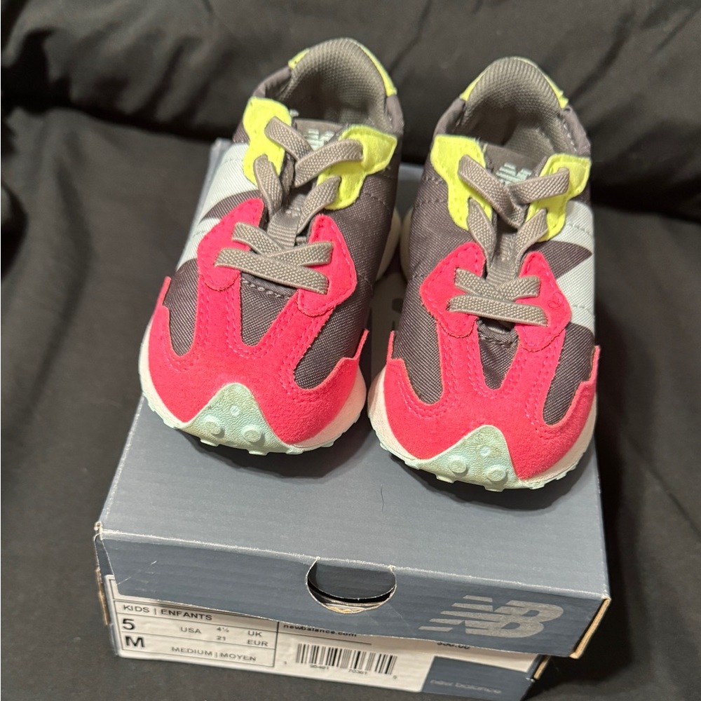 New Balance 327 Pink/Gray Toddler Shoes Sneakers IH327PW1- Size 5